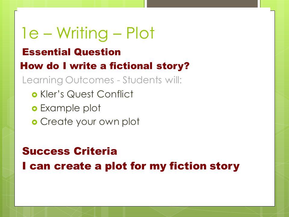 writing a paragraph success criteria examples